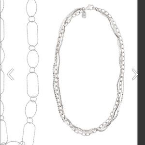 Silpada Happily Stranded Necklace 9.25 SS